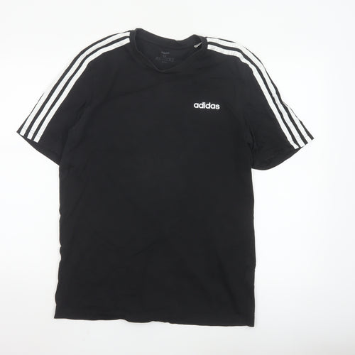 Adidas Men's Black Short Sleeve Crew Neck Logo T-Shirt Size M