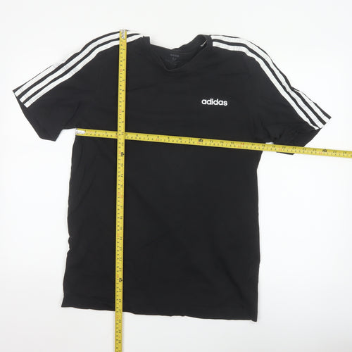 Adidas Men's Black Short Sleeve Crew Neck Logo T-Shirt Size M
