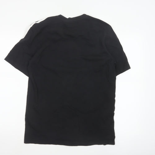 Adidas Men's Black Short Sleeve Crew Neck Logo T-Shirt Size M