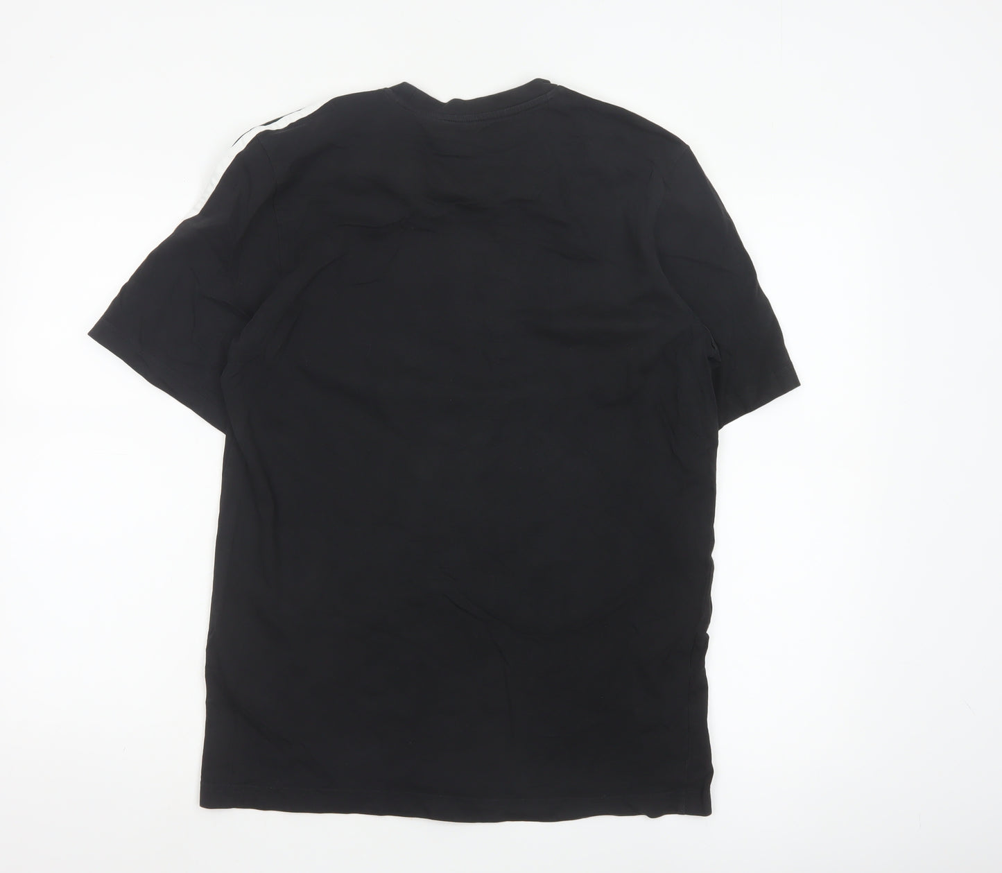 Adidas Men's Black Short Sleeve Crew Neck Logo T-Shirt Size M