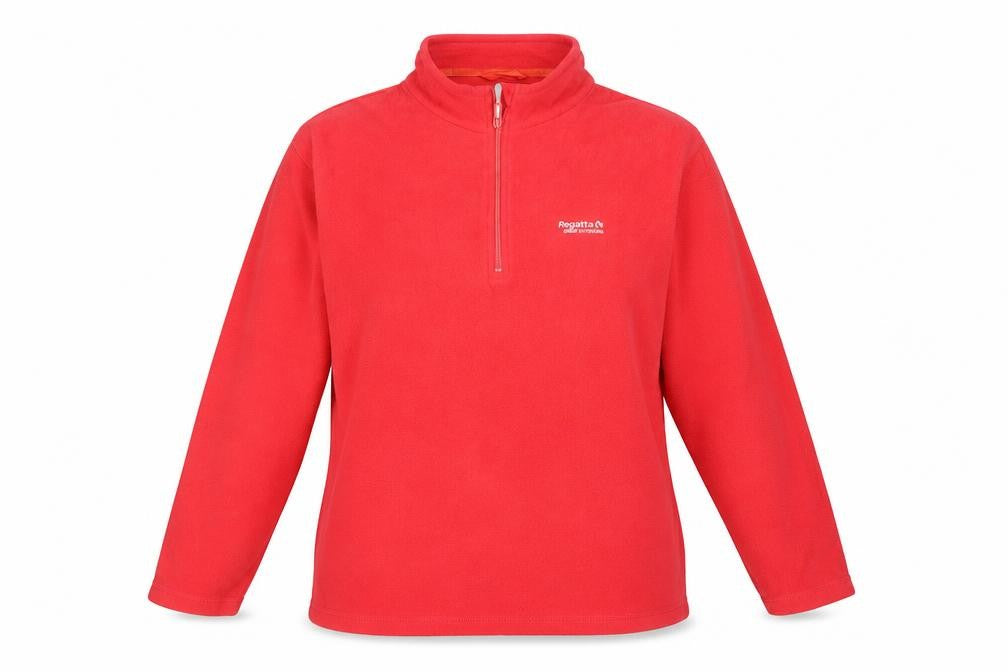 Regatta Women Red Fleece 1/4 Zip Pullover Sweatshirt UK 18