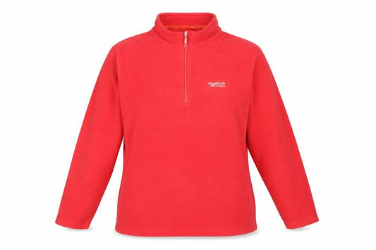 Regatta Women Red Fleece 1/4 Zip Pullover Sweatshirt UK 18