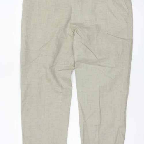 Marks and Spencer Men's Beige Linen Blend Chino Trousers 36L