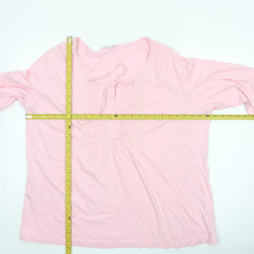 Shapely Figures Women Pink 3/4 Sleeve Tunic Blouse Size 20/22