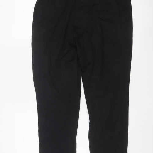 Marks and Spencer Women Black Size 14 Regular Straight Leg Trousers