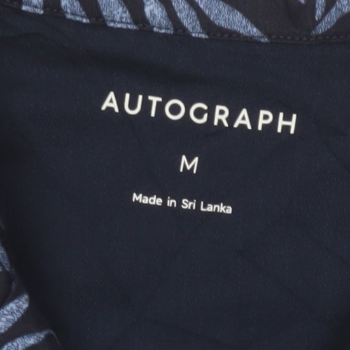 Marks and Spencer Men’s Blue Leaf Print Cotton Lyocell Pyjama Top M