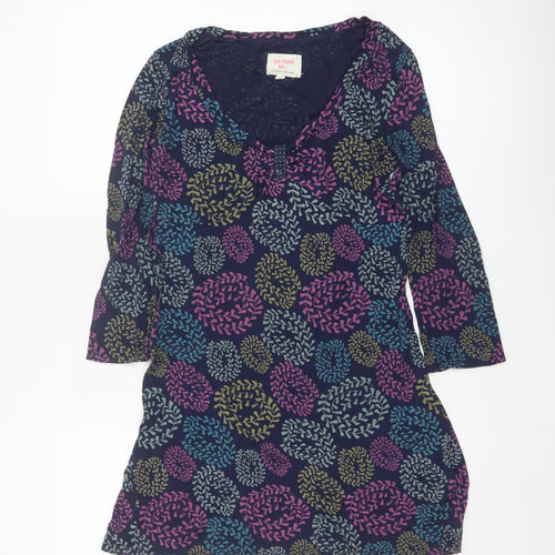 White Stuff Women's Multicoloured Floral Tunic Top Size 10 Viscose Blend