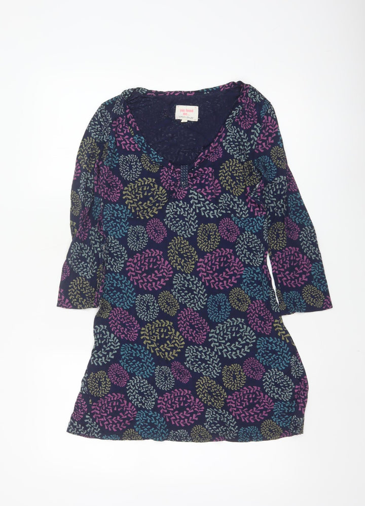 White Stuff Women's Multicoloured Floral Tunic Top Size 10 Viscose Blend