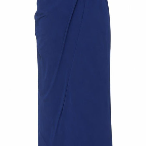Pull&Bear Women's Blue Midi Stretch Pencil Skirt Size M