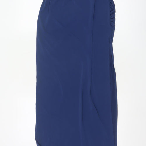 Pull & Bear Women's Blue Midi Stretch Pencil Skirt Size M