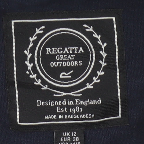 Regatta Women’s Navy Pullover Hoodie UK 12 Cotton Casual Outdoor Sweatshirt