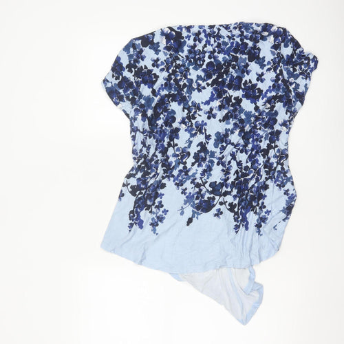 RJR.John Rocha Womens Blue Floral Tunic Blouse Size 12