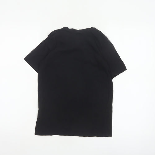 Jack & Jones Boys Black 12 Years Logo Cotton Short Sleeve T-Shirt