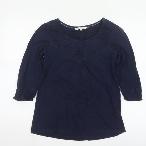 Fat Face Women's Blue Cotton Tunic Blouse Size 8