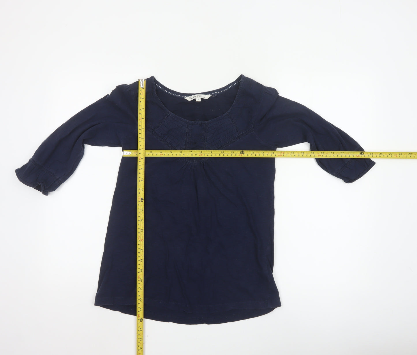 Fat Face Women's Blue Cotton Tunic Blouse Size 8
