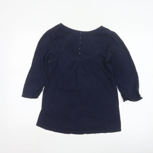 Fat Face Women's Blue Cotton Tunic Blouse Size 8