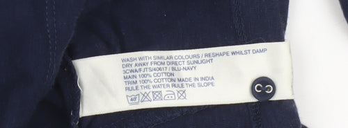 Fat Face Women's Blue Cotton Tunic Blouse Size 8
