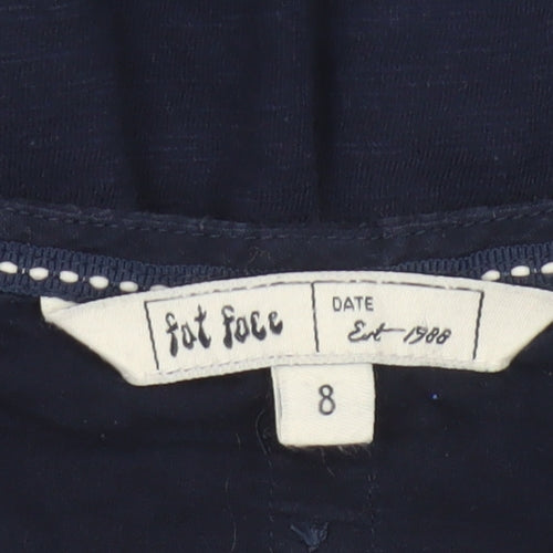 Fat Face Women's Blue Cotton Tunic Blouse Size 8