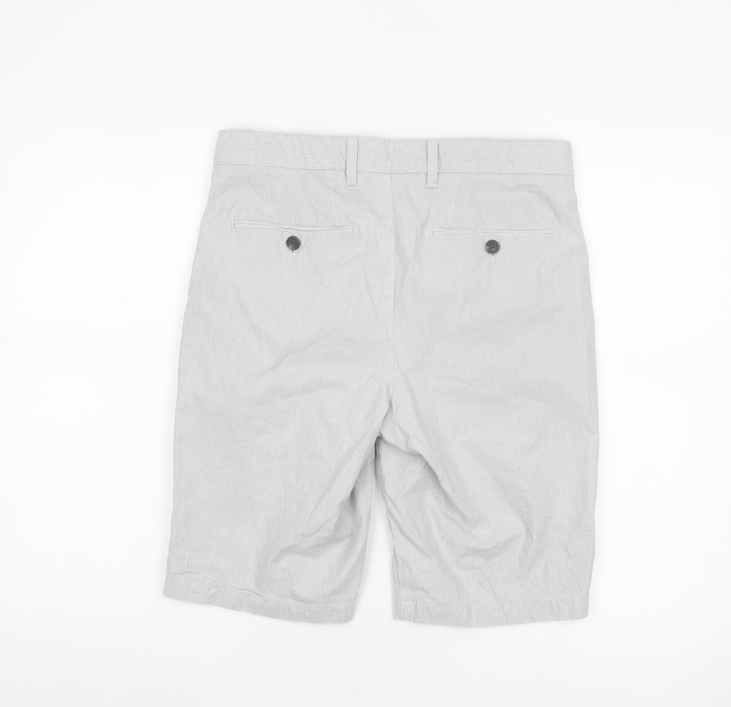Marks and Spencer Men’s Grey Chino Shorts Size 30 Regular Fit