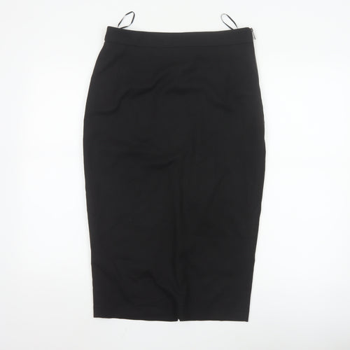 Next Women Black Size 10 Pencil Skirt Lined Stretch Workwear