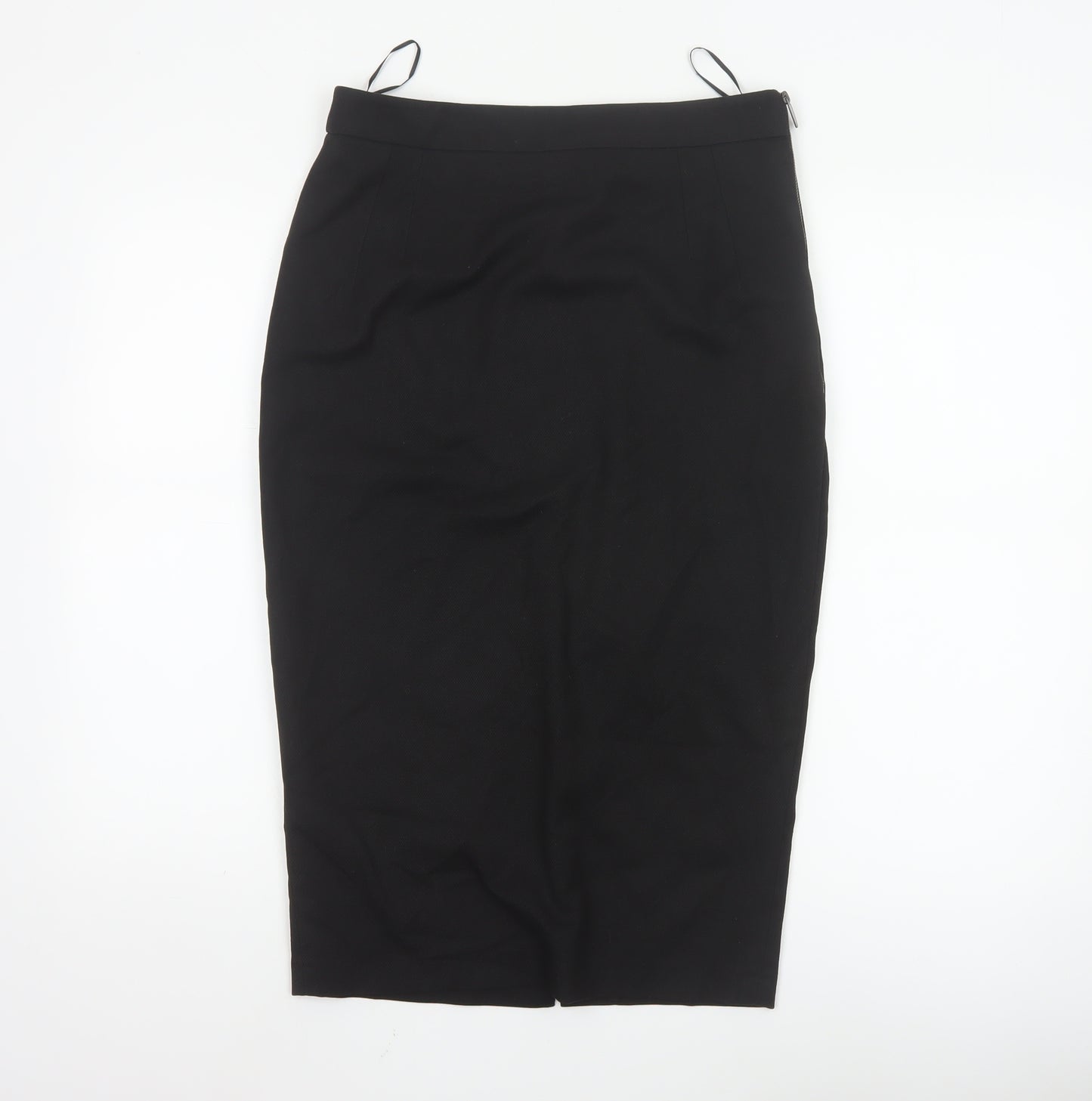 Next Women Black Size 10 Pencil Skirt Lined Stretch Workwear