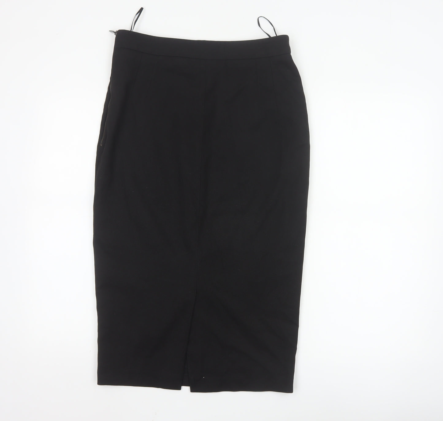 Next Women Black Size 10 Pencil Skirt Lined Stretch Workwear