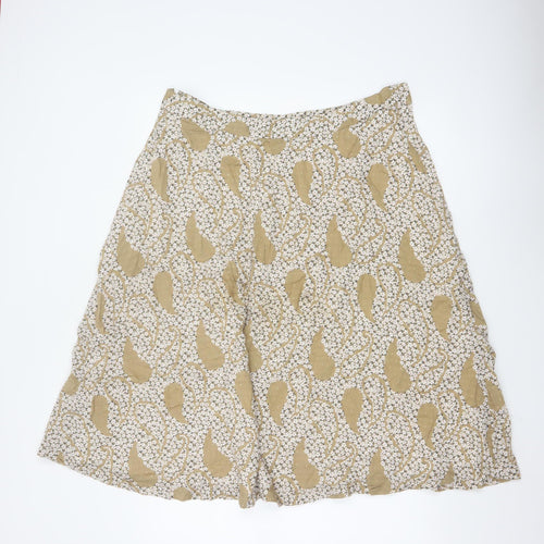 Marks and Spencer Women’s Beige Paisley A-Line Skirt Size 18