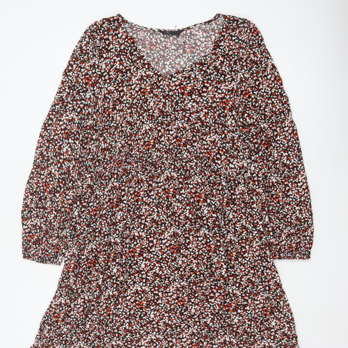 Marks and Spencer Women Multicoloured Viscose A-Line Dress Size 14