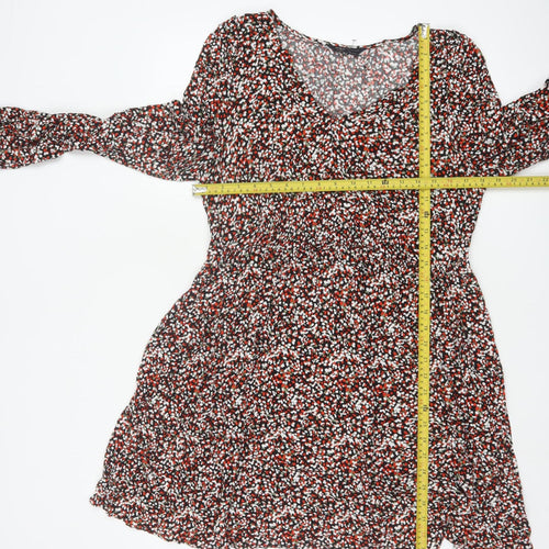 Marks and Spencer Women Multicoloured Viscose A-Line Dress Size 14