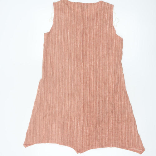 Saloos Women Brown Sleeveless A-Line Dress UK 12