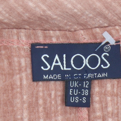 Saloos Women Brown Sleeveless A-Line Dress UK 12