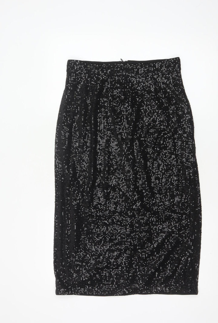 Marks and Spencer Women’s Black Sequin Pencil Skirt Size 10