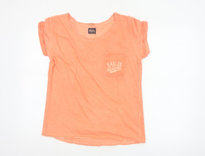 Superdry Women's Orange XS Basic Cotton T-Shirt