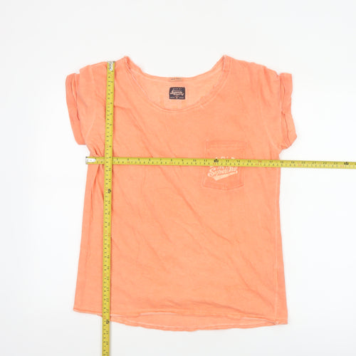 Superdry Women's Orange XS Basic Cotton T-Shirt