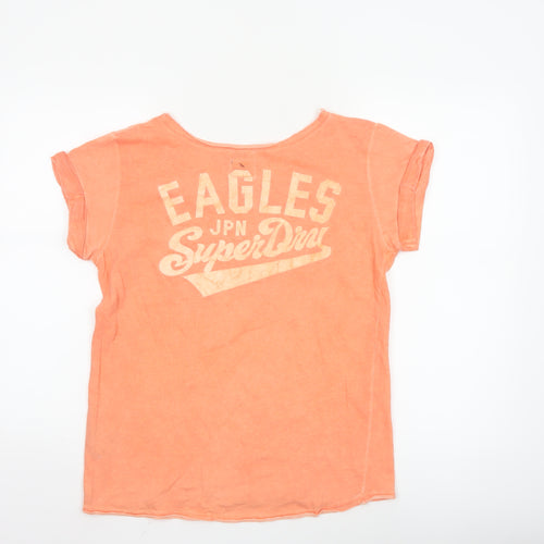 Superdry Women's Orange XS Basic Cotton T-Shirt
