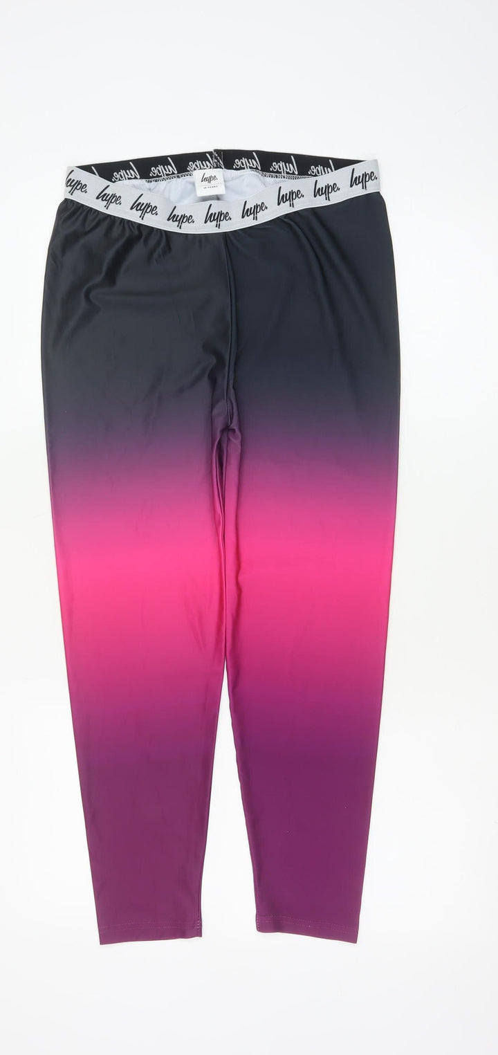 Hype Girls Pink Ombré Leggings 15 Years Activewear Trousers
