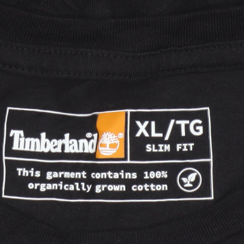 Timberland Men's Black XL Slim Fit Organic Cotton T-Shirt