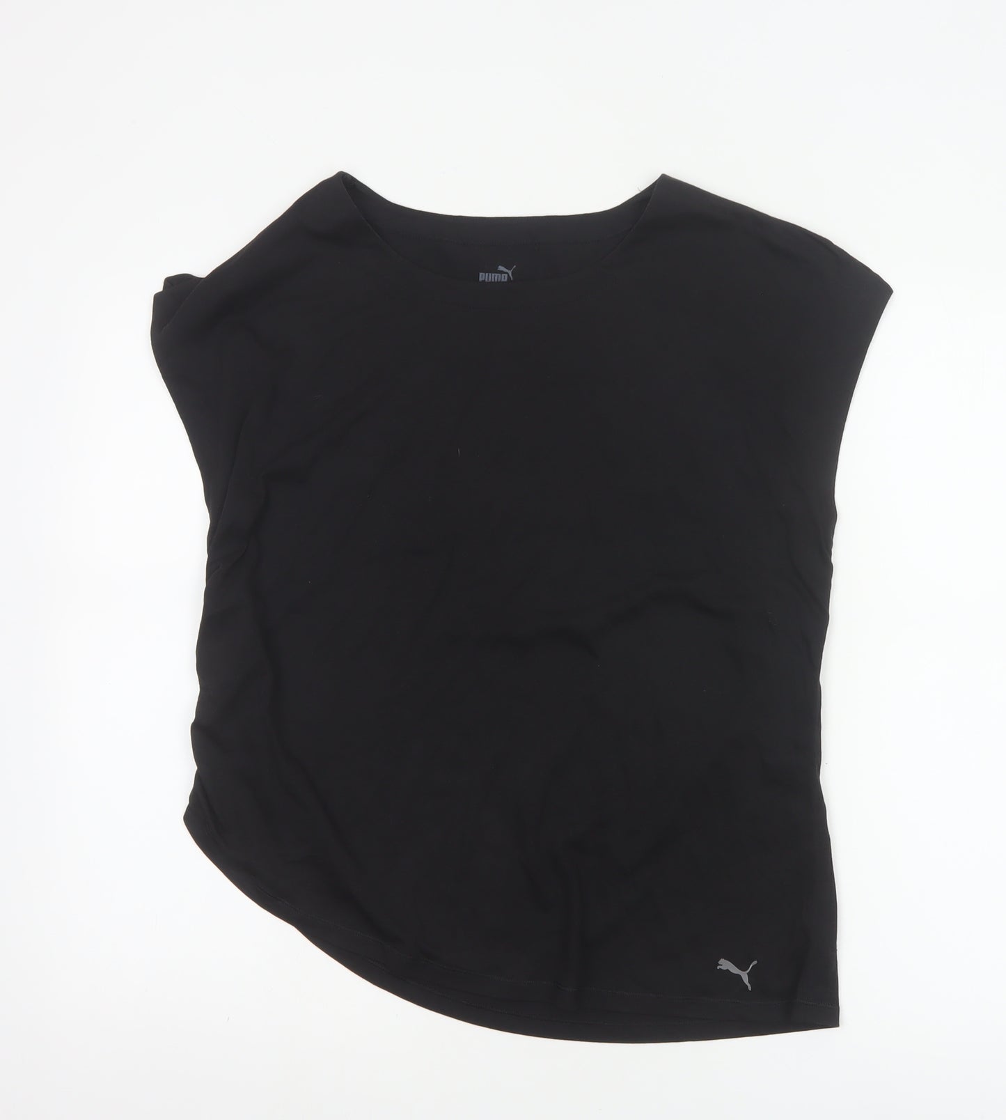 Puma Women's Black Sleeveless Stretch T-Shirt Medium
