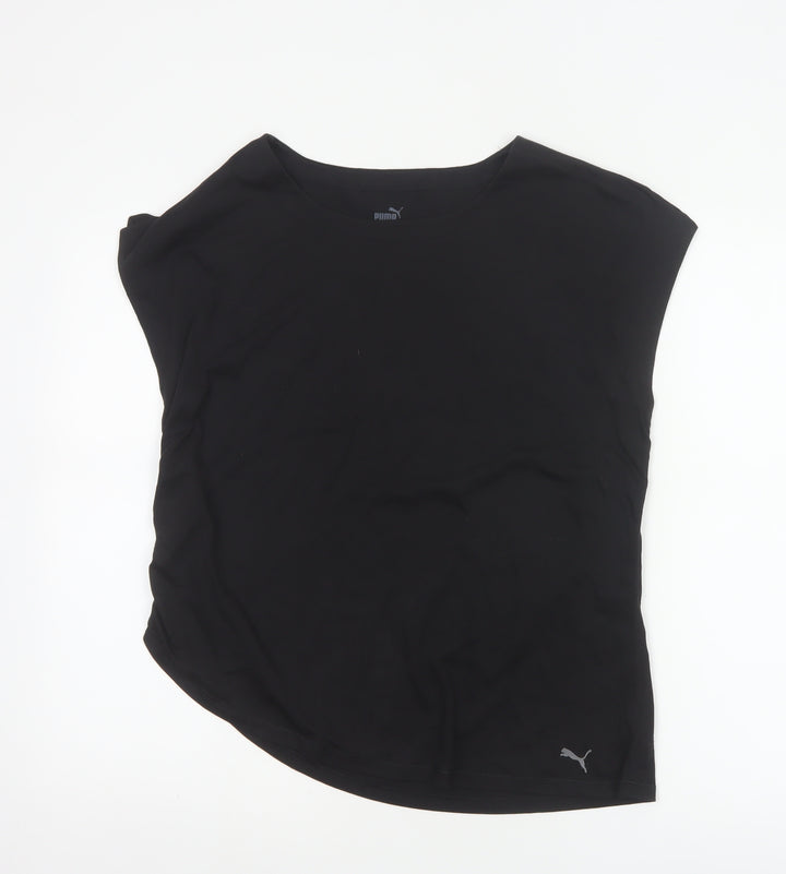 Puma Women's Black Sleeveless Stretch T-Shirt Medium