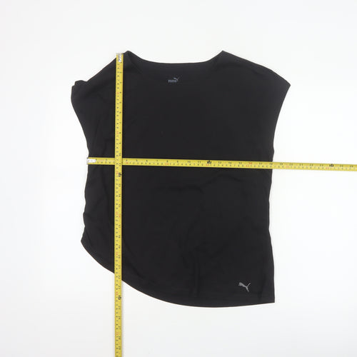 Puma Women's Black Sleeveless Stretch T-Shirt Medium