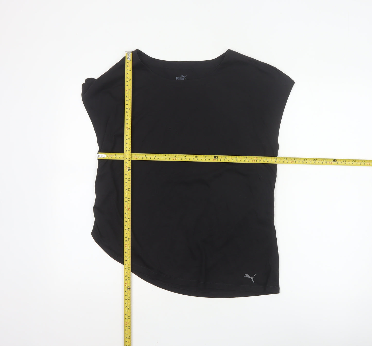 Puma Women's Black Sleeveless Stretch T-Shirt Medium