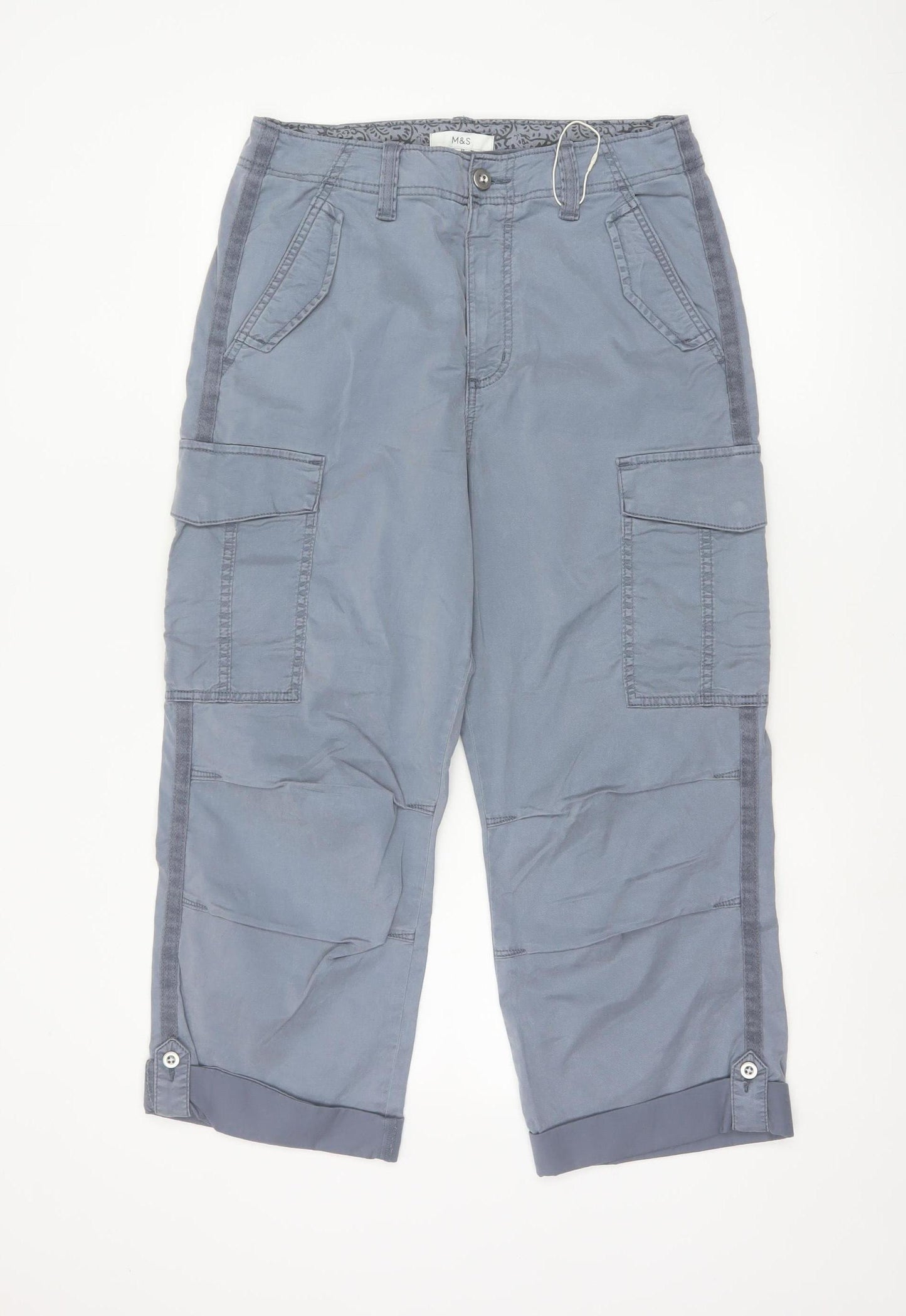Marks and Spencer Women’s Grey Cargo Trousers Size 12 Regular