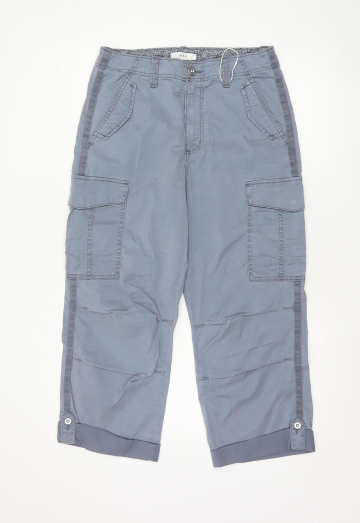 Marks and Spencer Women’s Grey Cargo Trousers Size 12 Regular