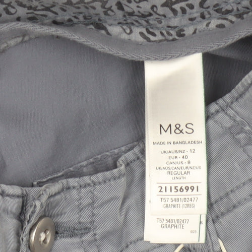 Marks and Spencer Women’s Grey Cargo Trousers Size 12 Regular