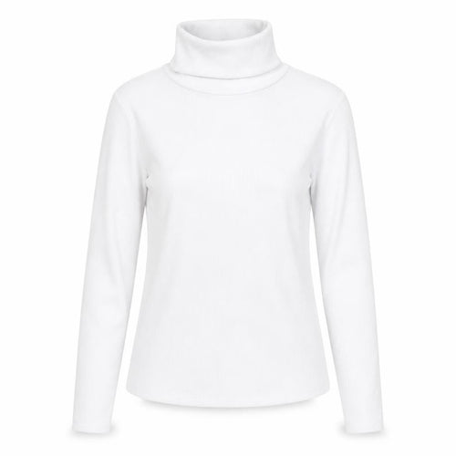 Boohoo Women White Roll Neck Long Sleeve Slim Fit Top Size 8