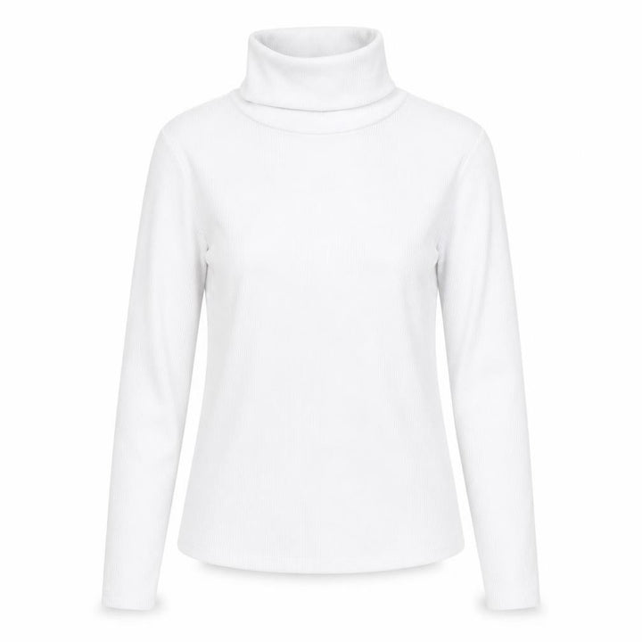 Boohoo Women White Roll Neck Long Sleeve Slim Fit Top Size 8