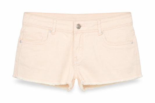 Denim Co. Women’s Beige Size 8 Hot Pants Frayed Denim Shorts