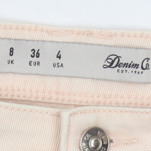 Denim Co. Women’s Beige Size 8 Hot Pants Frayed Denim Shorts
