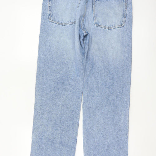 Bershka Women’s Blue High Rise Straight Denim Jeans Size 10