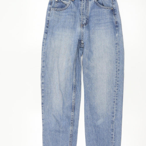 Zuki Womens Blue High Rise Mom Jeans Size 10 Relaxed Fit